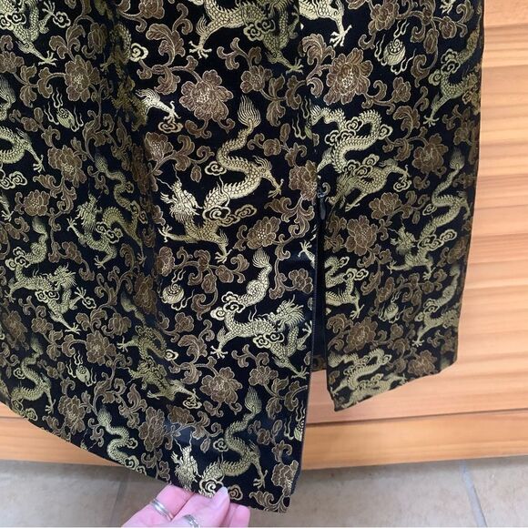 Vintage Black and Gold Dragon Skirt Small - Picture 2 of 7